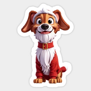 Santa puppy | Christmas dog Sticker
